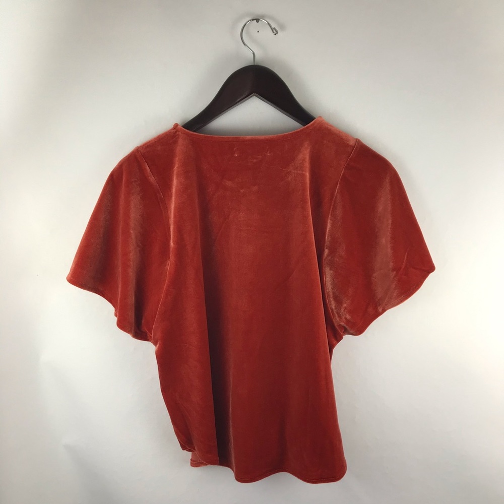 Madewell Velvet Butterfly Top on Burnt Orange NWT - Picture 5 of 8